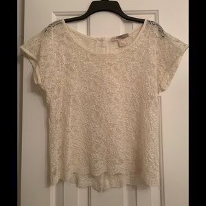 Lace creme top